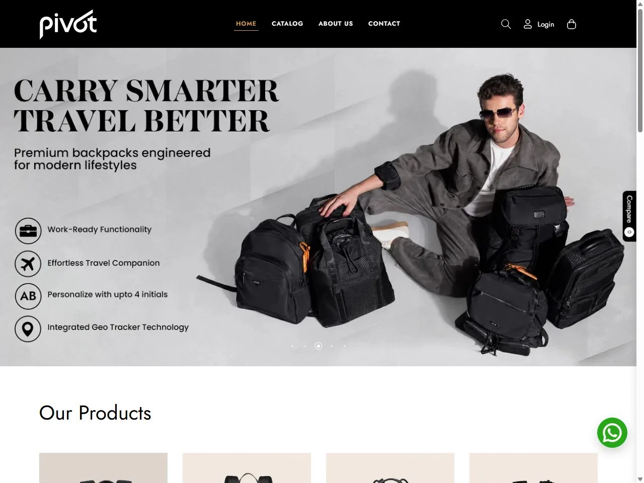 Screenshot of the The Pivot website